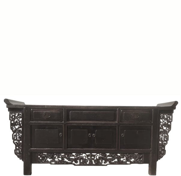 Antique Hand Carved Chinese Sideboard - Dyag East