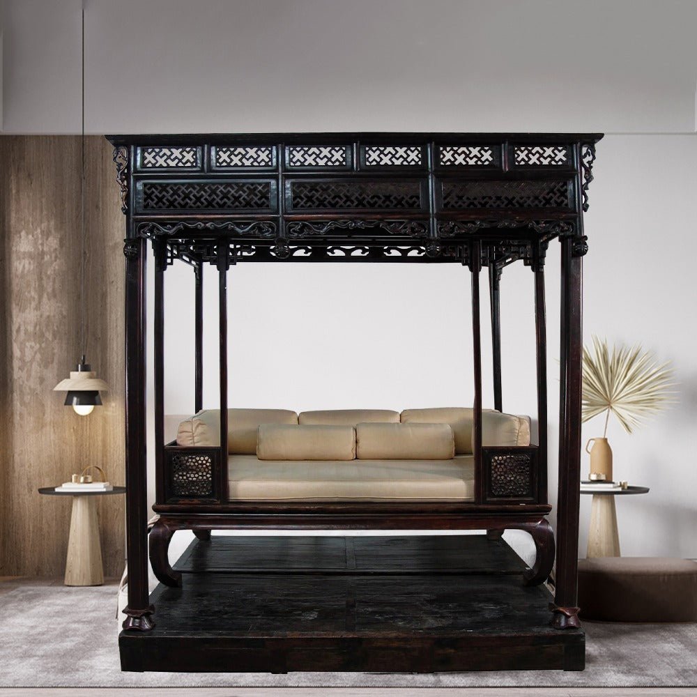 Authentic Rare 19th Antique Chinese Canopy Bed - Dyag East
