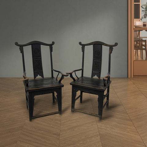Black Antique Chinese Armchair - Dyag East