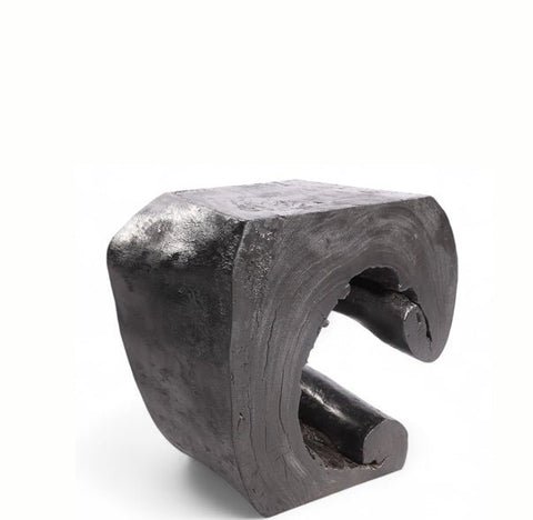 Black Half Ring Organic Accent or Side Table - Dyag East