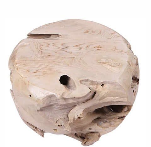 Bleached White Teak Root Accent or Side Table or Stool 28 - Dyag East