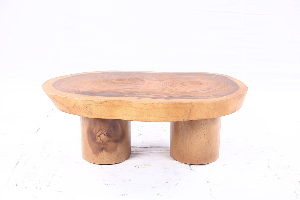 Brown Living Edge Oval Coffee Table 91 - Dyag East