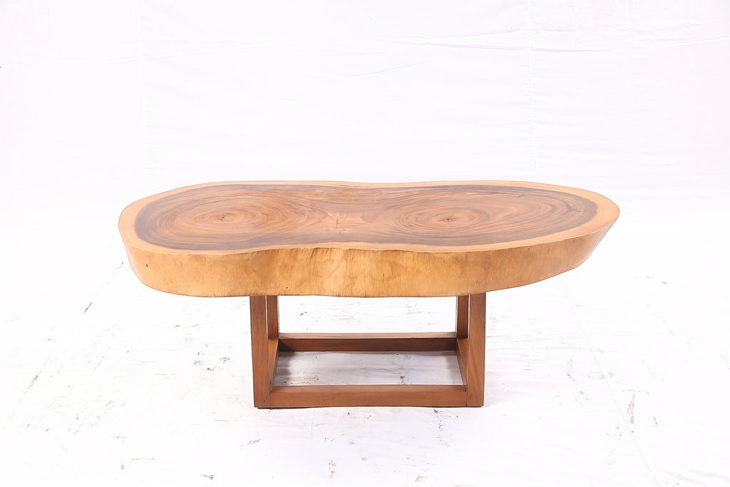 Brown Living Edge Oval Coffee Table 92 - Dyag East