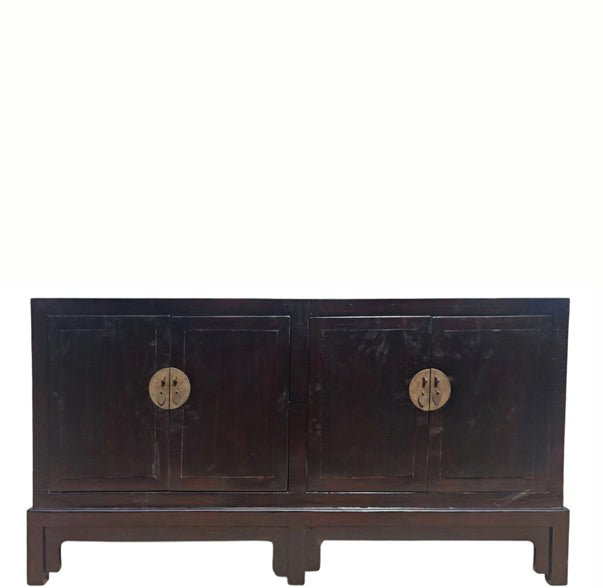 Early 20th Century Chinese Lacquered 4 Door Sideboard - Dyag East