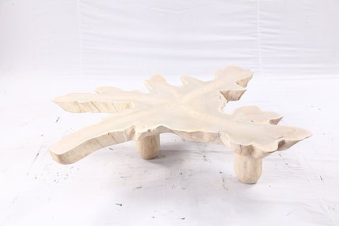 Free Form Living Edge Bleached One Slab Coffee Table 283 - Dyag East
