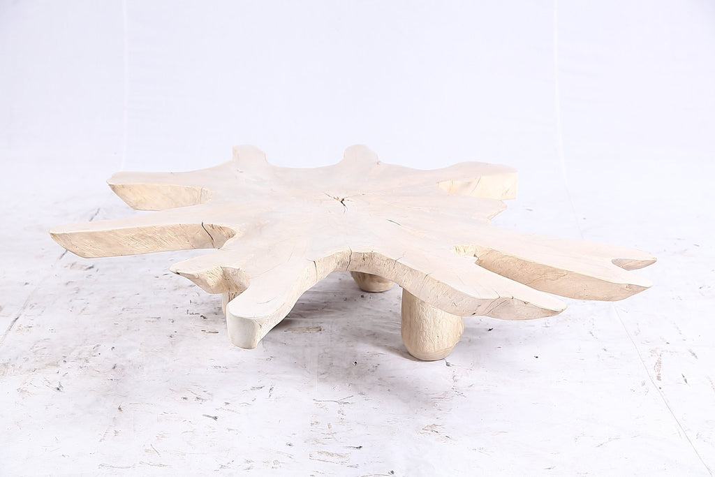 Free Form Living Edge Bleached One Slab Coffee Table 284 - Dyag East
