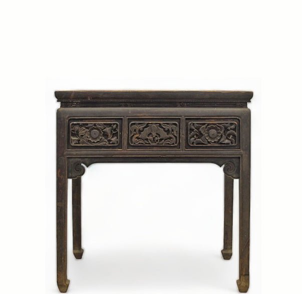 Hand Carved Drawers Entryway Console Table - Dyag East