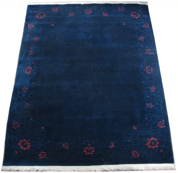 Hand Knotted Antique Asian Rug, 10 ft 8 in x 7 ft 8 in - Dyag East