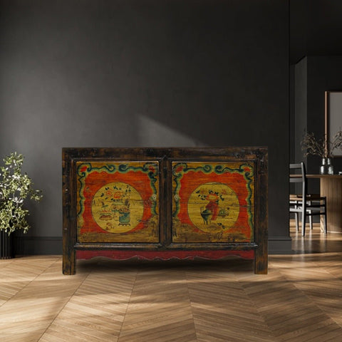 Hand Painted Mongolia Sideboard 4 - Dyag East