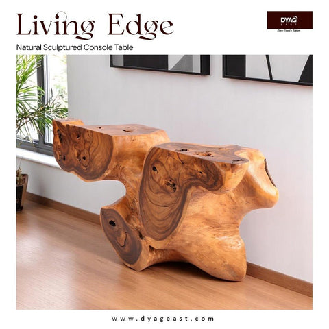 Natural Sculptured Console Table - Dyag East