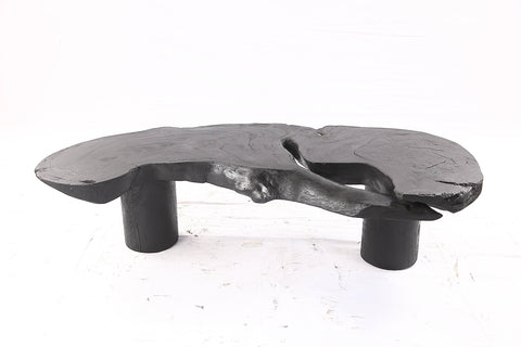 One Slab Free Form Black Coffee Table - Dyag East