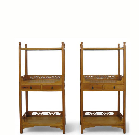Pair Antique Chinese Etagere - Dyag East