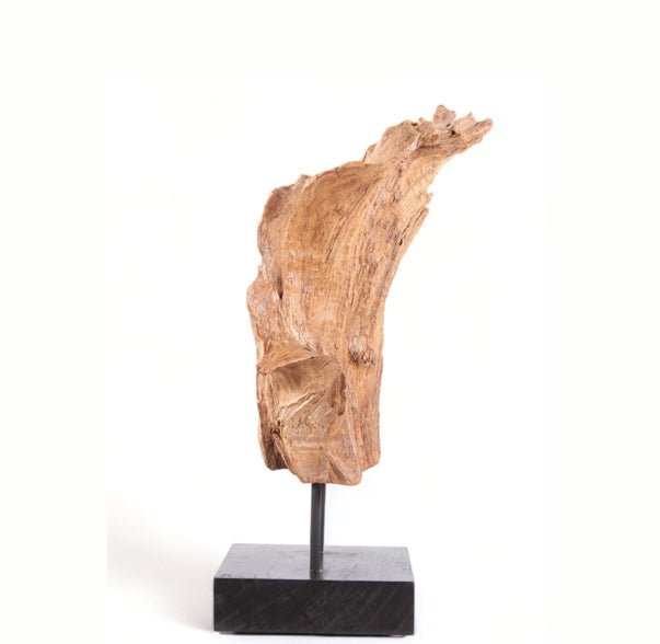Table Top Organic Teak Sculpture - 34" Inch Tall - Dyag East
