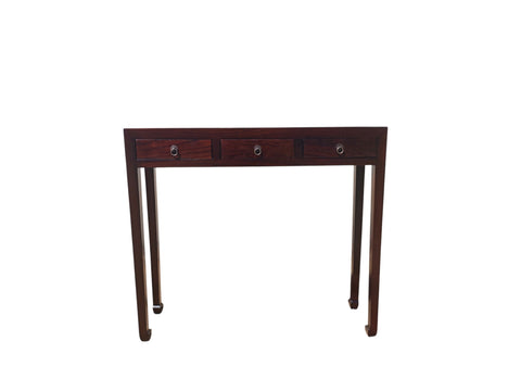 Vintage Chinese 37" Long 3-Drawer Console Table - Dyag East