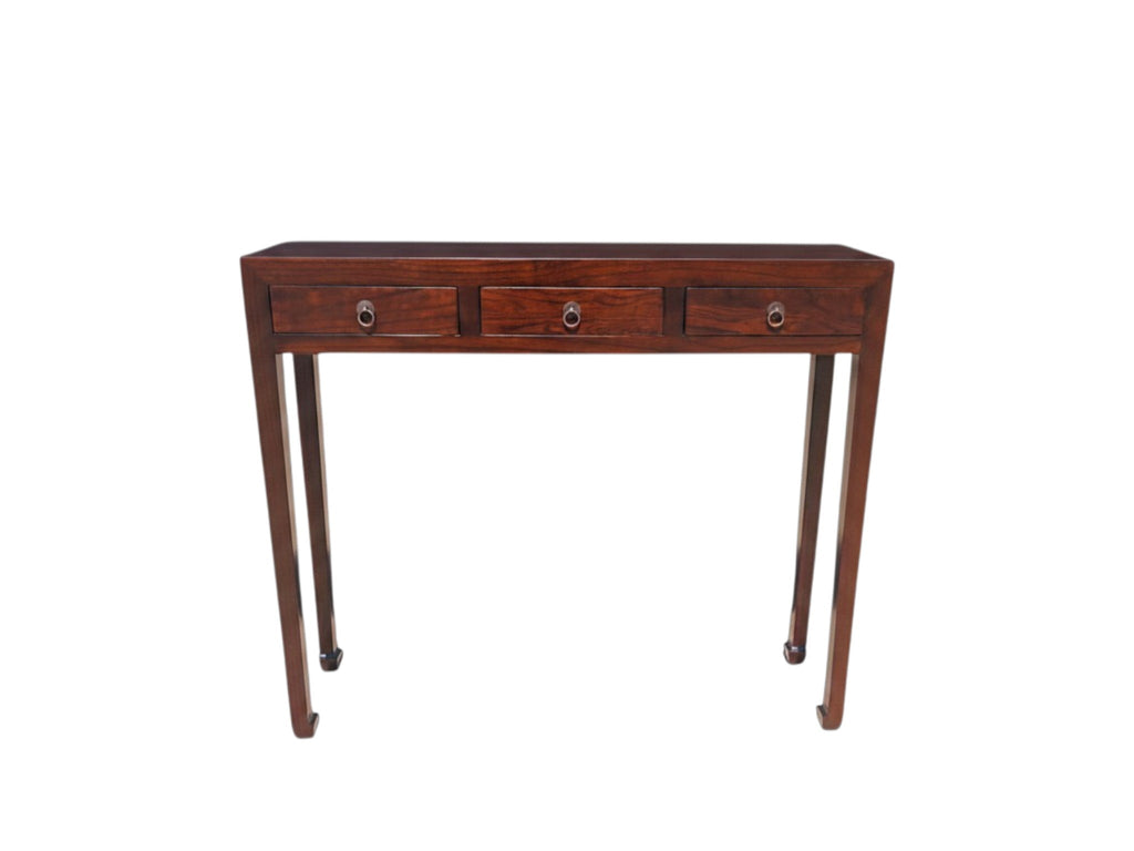 Vintage Elm 3-Drawer Console Table - Dyag East