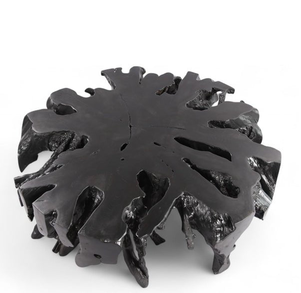 Z - 63" Inch D Round Black Organic Teak Root - Dyag East
