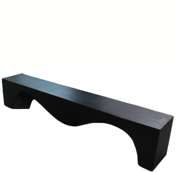 Z - 94" Inch Long Modern Black Sculpture Bench 25 - Dyag East