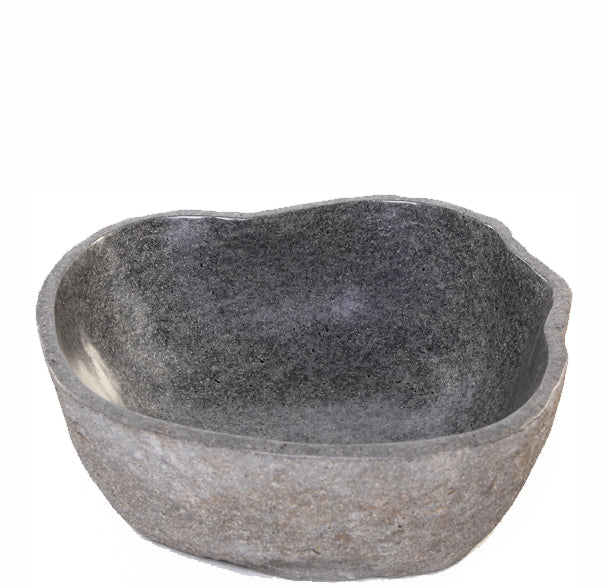 Round Free Form River Stone Vessel 2