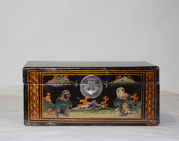 Hand Painted Vintage Chinese Jewelry Box - Dyag East