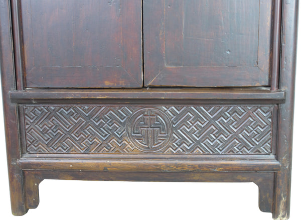 Hand Carved Apron Antique Chinese Cabinet