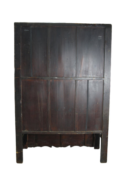 Red Antique Chinese Wedding Cabinet – 77 inches Tall