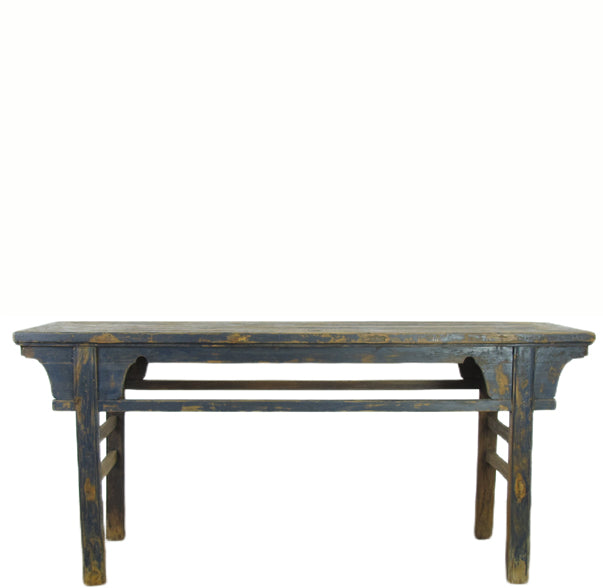 Black Rustic Antique Farmer's Console Table