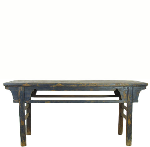 Black Rustic Antique Farmer's Console Table