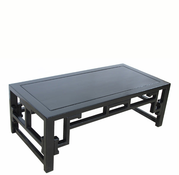 Black Lacquer Rectangular Asian Coffee Table