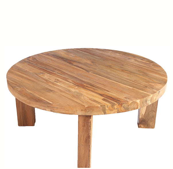 Round Modern Teak Coffee Table