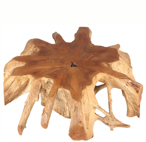 Round 36" Inch Organic Teak Root Coffee Table 27