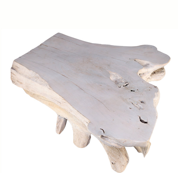 White Teak Block Coffee Table 64