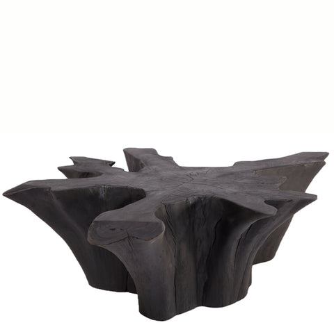 Black Burnt Organic Teak Root  Coffee Table 78