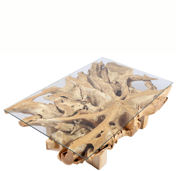 Z-Rectangular Teak Root Coffee Table 86