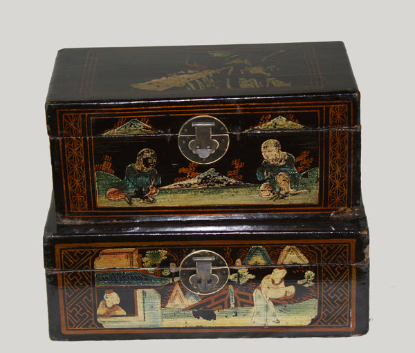 Hand Painted Vintage Chinese Jewelry Box - Dyag East