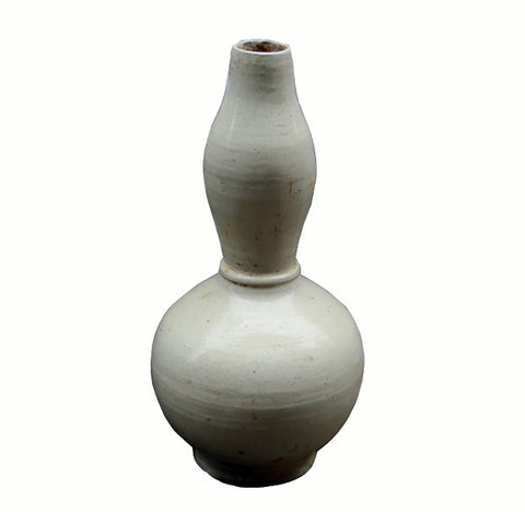 Long Neck White Ceramic Vase - Dyag East