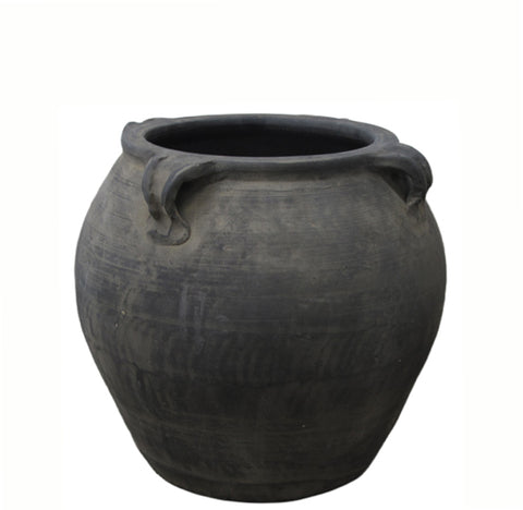 Dark Grey Earthenware Planter Pot