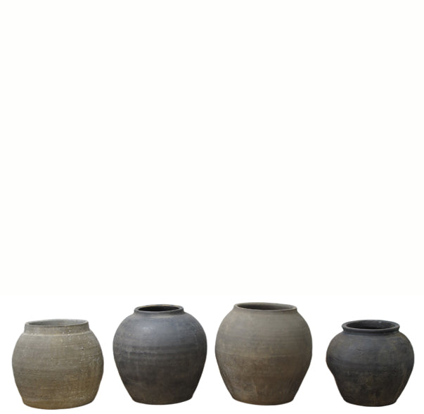 Set of 4 Earthenware Planter Pot