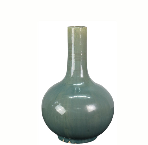 Turquoise Long Neck Vase