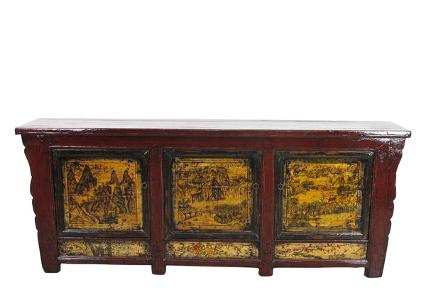 Painted Sideboard From Mongolia - 19th Century Painted Sideboard From Mongolia - 19th Century