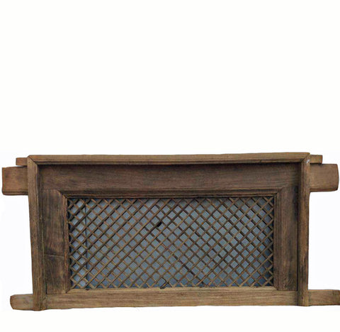 Antique Chinese Screen Window with Mounting Frame - Dyag East