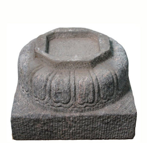 Antique Chinese Hand Carved Stone Pedestal - Dyag East