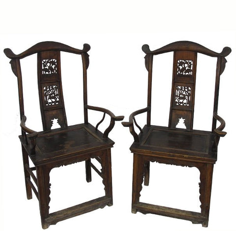Antique Chinese High York Back Armchair - Dyag East