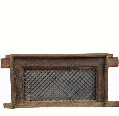 Antique Chinese Screen Window with Mounting Frame - Dyag East