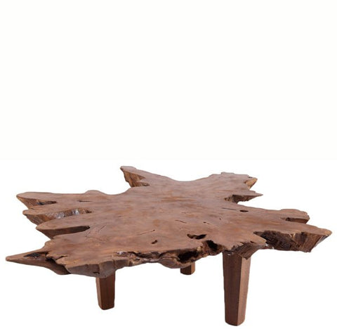 Brown Teak Living Edge Coffee Table 43 - Dyag East