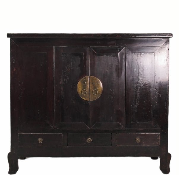 Dark Brown Chinese Antique Cabinet – 56 inches tall - Dyag East