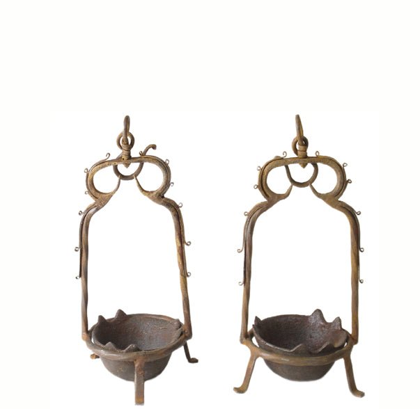 Pair of Vintage Oil Burner or Candle Holder - Dyag East