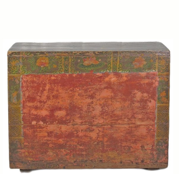 Rustic Red/Green Antique Cabinet - Dyag East