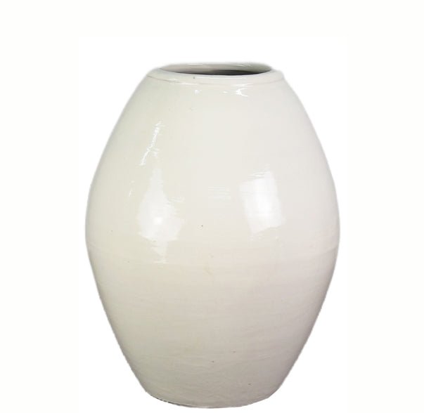 White Oblong Jar - Dyag East