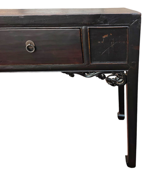 104" Long 5 Drawer Antique Console Table - Dyag East