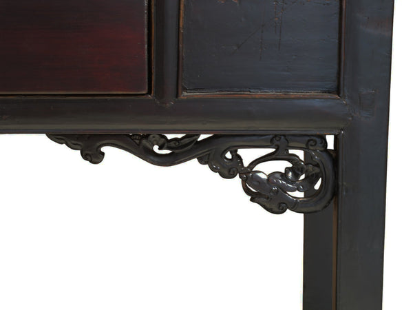 104" Long 5 Drawer Antique Console Table - Dyag East